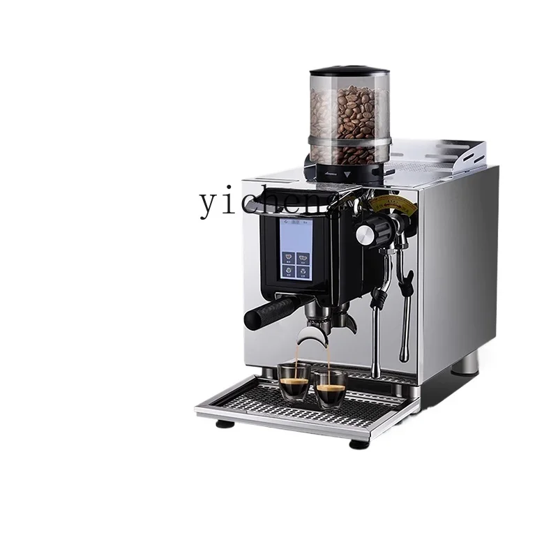 TQH small steel cannon semi-automatic coffee machine Italian double boiler grinding integrated household commercial coffee