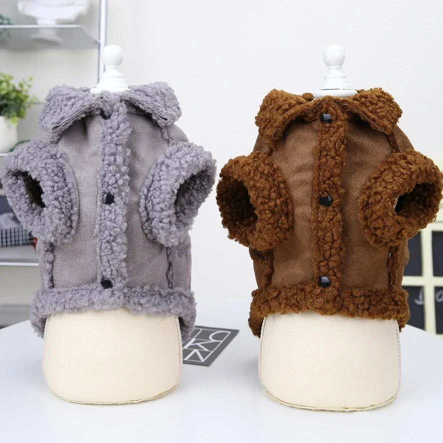 Autumn Winter Pet Dogs Clothes Fleece Warm Dogs Sweater French Bulldog Coat Puppy For Small Dogs Clothing Chihuahua Costumes Pug