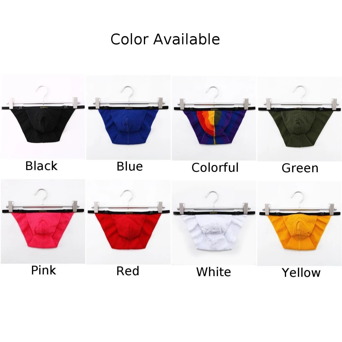 Men Jockstrap Men Panties Sexy Knitting Brief Underwear Pouch Panties Low Rise Thong G-String Buckle Breathable Underpants