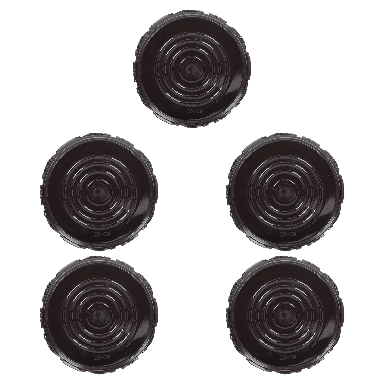 5 Pcs Out Door Decor Flower Pot Base Round Holder Bonsai Bottom Trays Black Plastic