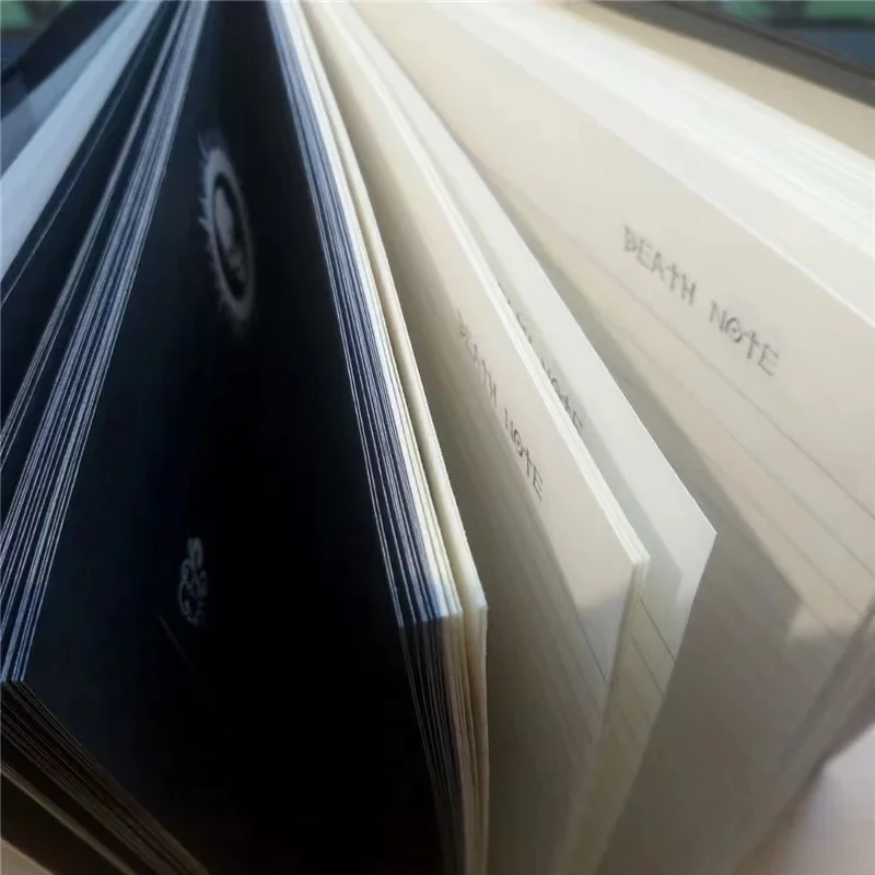 New A5 Anime Death Note Notebook Set Leather Journal and Necklace Feather Pen Animation Art Writing Journal Death Note Notepad