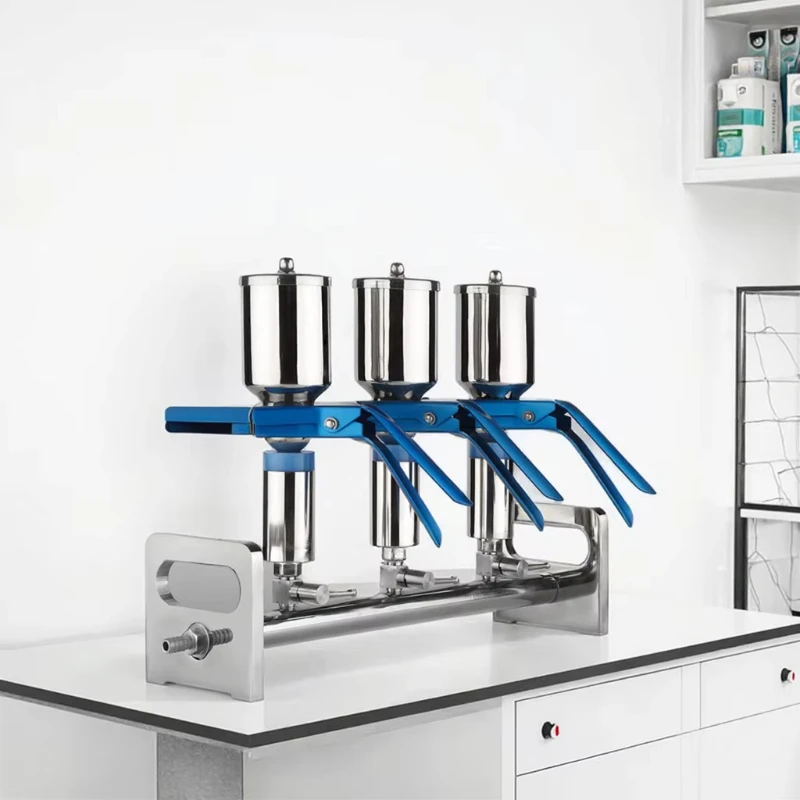 

Laboratory 3 glass funnels Vacuum filter manifold system Heat-resistant autoclaving High quality