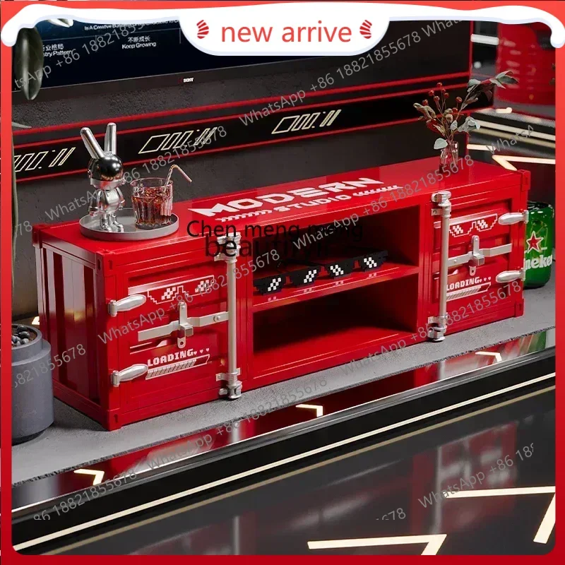 SS new style Industrial wind TV low cabinet American retro living room container storage iron cabinetss 7486