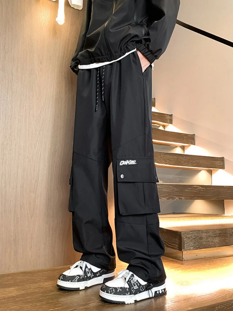 

American Sle Loose Fit Spring Autumn Men's Workwear Pants Youthful Straight Leg Casual Trousers Faionable Leisure Sle