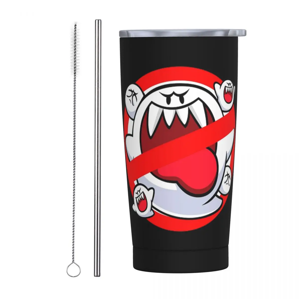 King Boo Stainless Steel Tumbler Vacuum Insulated Mug Thermal Cold Bottle Straw With Lid 20oz