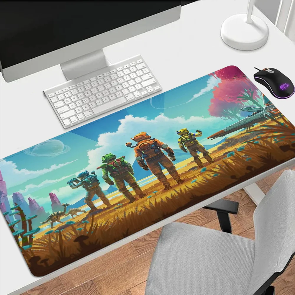 Computer White Xxl Mouse Pad Gaming Accessories N-No-Mans-Sky Office Accessories for Desk Mat Mousepad Gamer Mats Keyboard Large