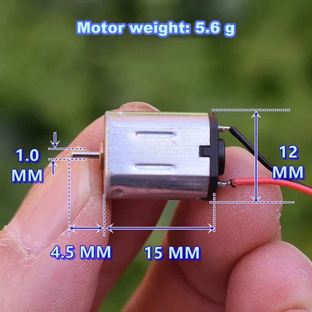 2PCS Flat Micro N20 Motor DC 3V 3.7V 14000-17300RPM High Speed Large Torque Mini Motor 10*12mm for Model Toy Production