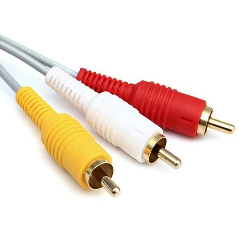 1PCS ﻿1.8m 3 RCA Cable Universal AV Cable For Nintendo Wii Controller Console ,Audio Video Av Cable Cord Composite For Will