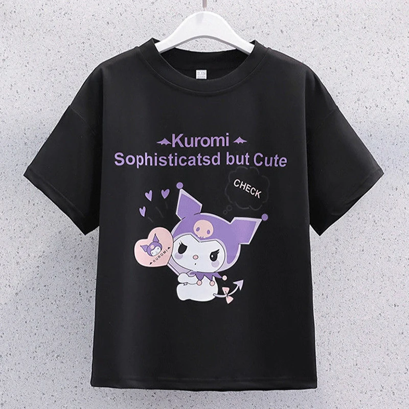 Sanrio New Girls gonna a pieghe t-shirt Set Kuromi Summer Cute Skirt Set Jk College Style Fashion Clothing Set regalo di festa