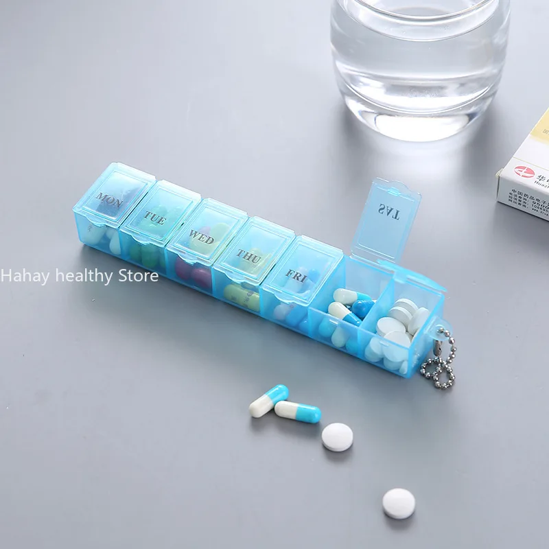 7 Days Pill Medicine Box Weekly Tablet Holder Storage Organizer Container Case Pill Box Splitters 3 Colors Pill Case Organizer