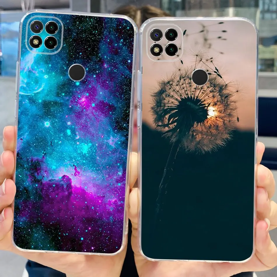 Fashion Flower Butterfly Pattern Phone Case For Xiaomi Redmi 9C NFC Soft Silicone TPU Back Cover For Redmi 9 (India) Redmi9C 9 C