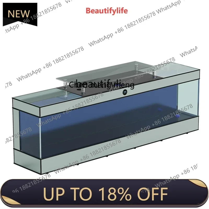 

P178 TV Cabinet Glass Fish Tank Smart Aquarium Living Room Home Medium Ecological Change Water