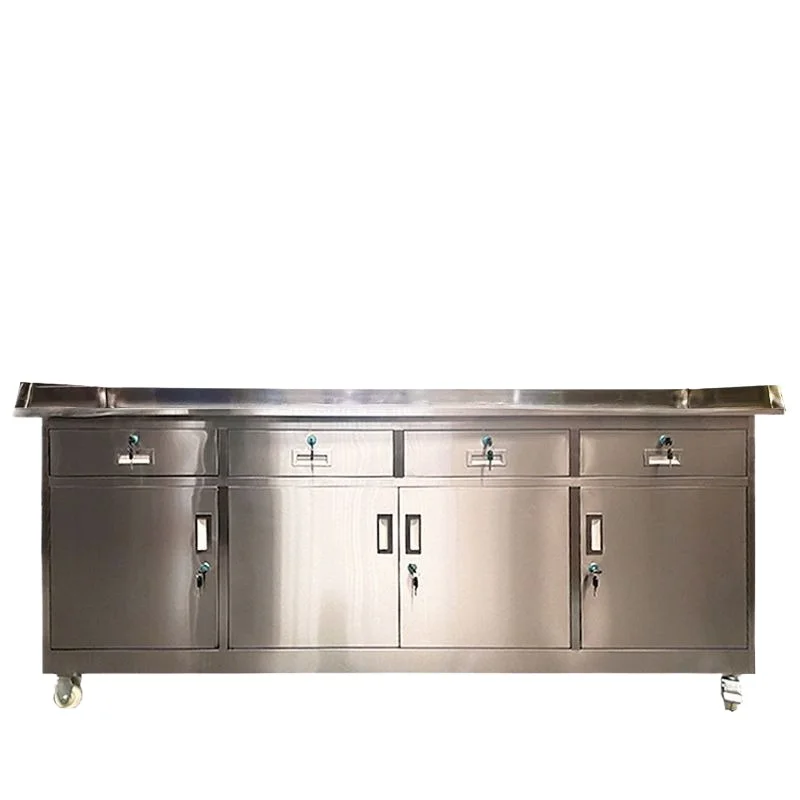 Stainless steel mobile dining car food truck mobile stall cabinet