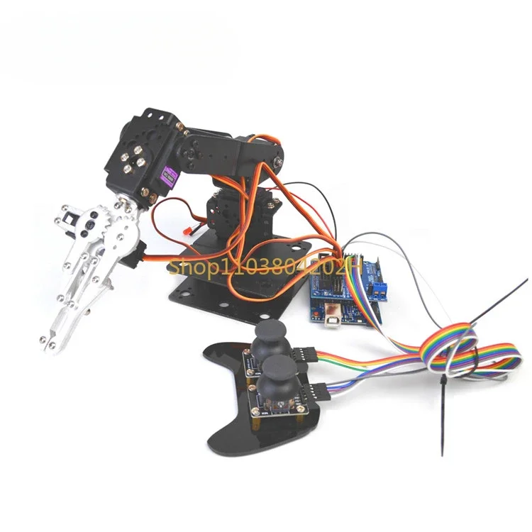 Four-Degree-of-Freedom Mechanical Arm Robot for Arduino Aluminum Alloy Metal Remote Control Handle PS2 Kit