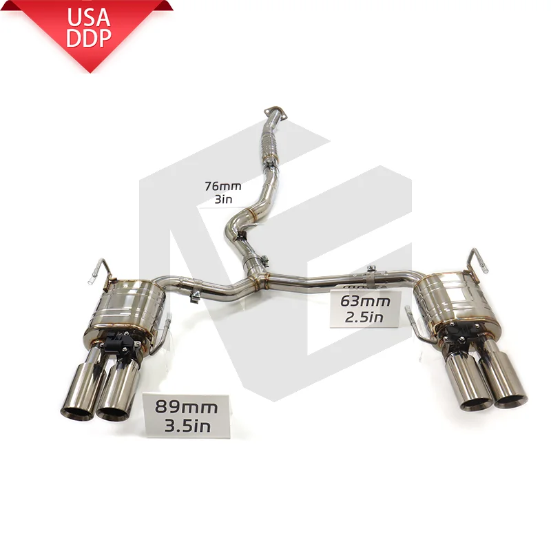 

ING stainless steel catback for Subaru WRX 2.4T 2020+ Tube Header Exhaust System car Accessories