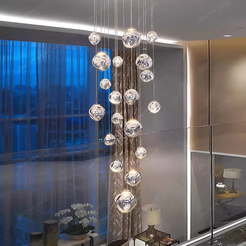 Nordic home decoration, stair chandelier, living room and dining room Pendant lights, ceiling light, indoor lighting