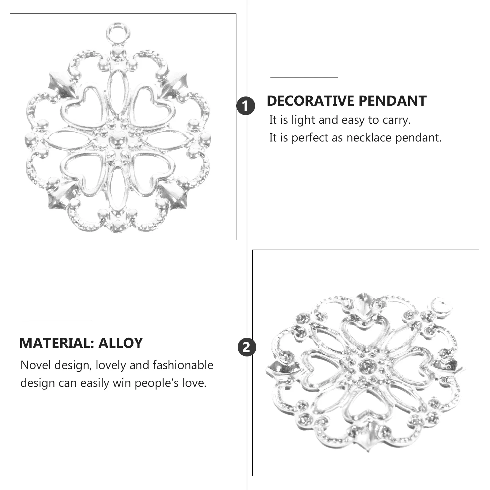 

100pcs Retro Floral Charms Rose Gold DIY Jewelry Making Necklace Bracelet Earrings Pendant Supplies Metal Crafts Accessories