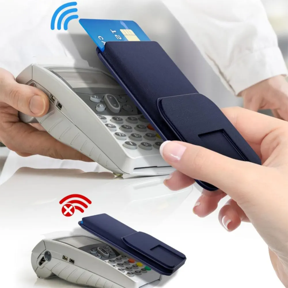 Strong Magnetic Leather Wallet Holder For iPhone 16/15/14/13 Pro, With Hidden Secure Card Pocket