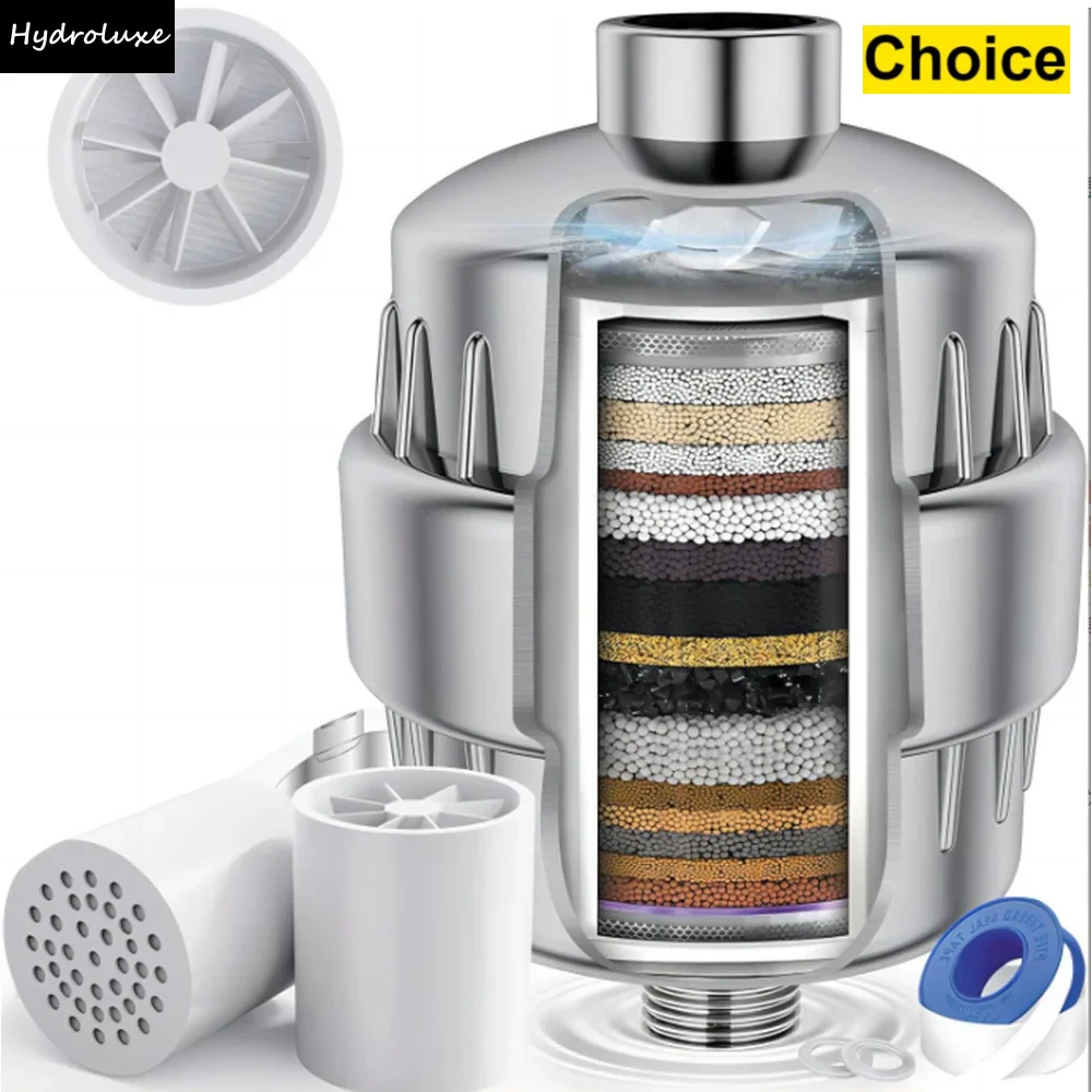 

15-20 Stages High Output Shower Water Activated Carbon Filter Remove Chrome Heavy Metals Filtered Showers Headhower Head Softe