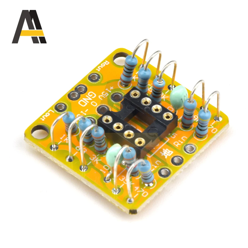 Dual OP Amp Board Preamp DC Amplification PCB DC Pre-Amp Amplifier Empty Board Module for NE5532 OPA2134 OPA2604 AD826