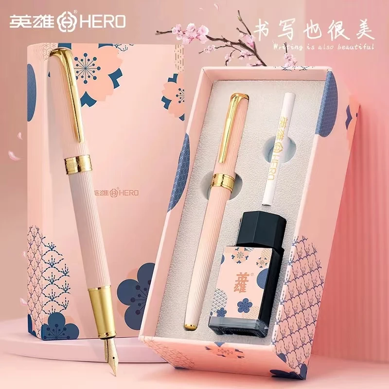 Pen Gift Box Sakura Series Female Students Writing Practice Ink Pen Set High Appearance Level Holiday Gift Exquisite Pens