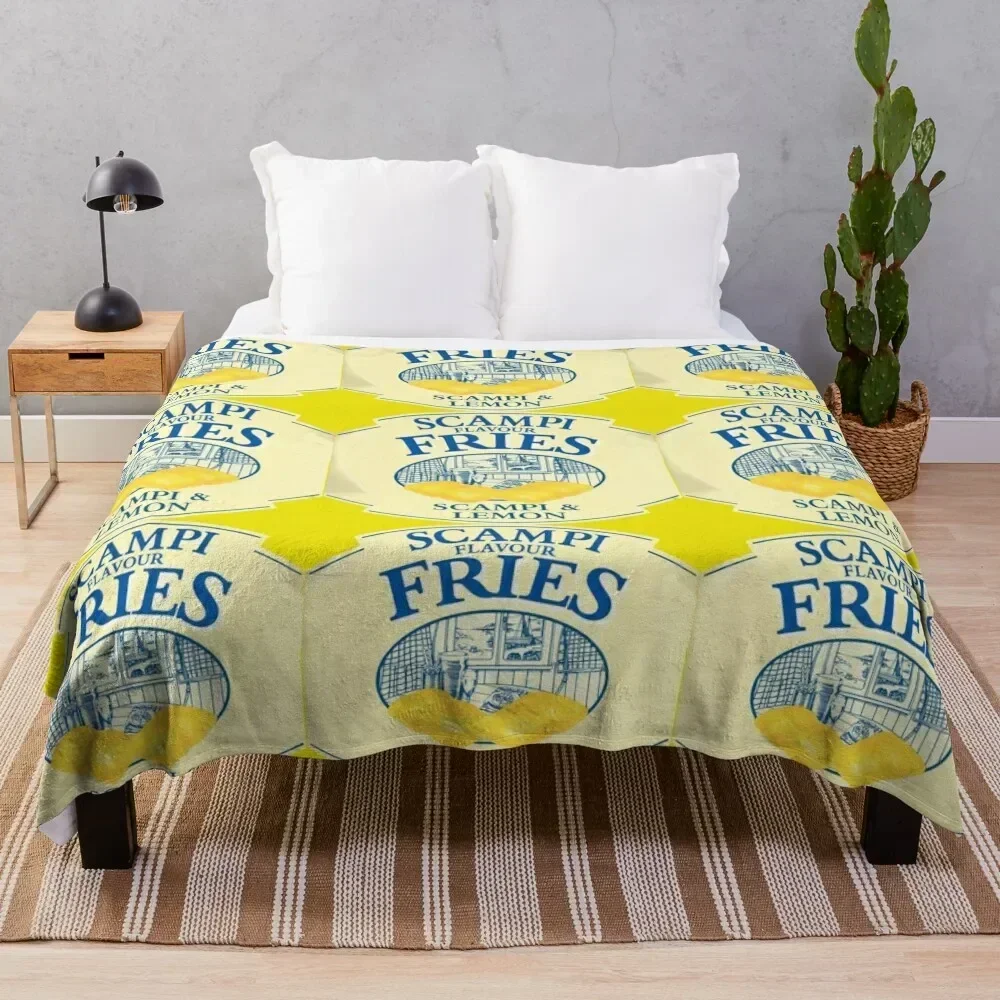 

Scampi Fries Throw Blanket Soft Comfort Blanket for Reading Watching TV