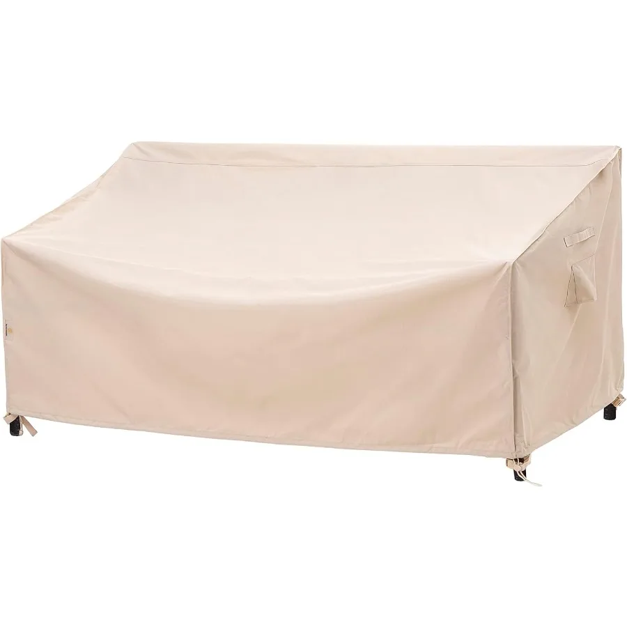 

FJ На открытом воздухе Водонепроницаемый УФ-стойкий 2-местный сверхмощный чехол для двухместного сиденья для патио Бежевый 58 Ш x 35 D x 35 H Идеально подходит для наружного сада