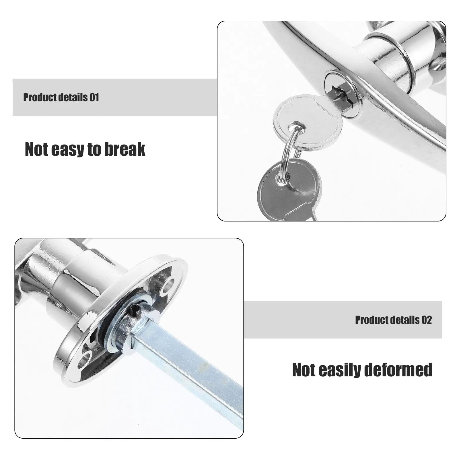 Robust T Handle Lock Zinc Alloy for Barn Doors Garage Gates Wooden Gates Rv Toolboxes Furniture Easy Push Lock Secure Handle
