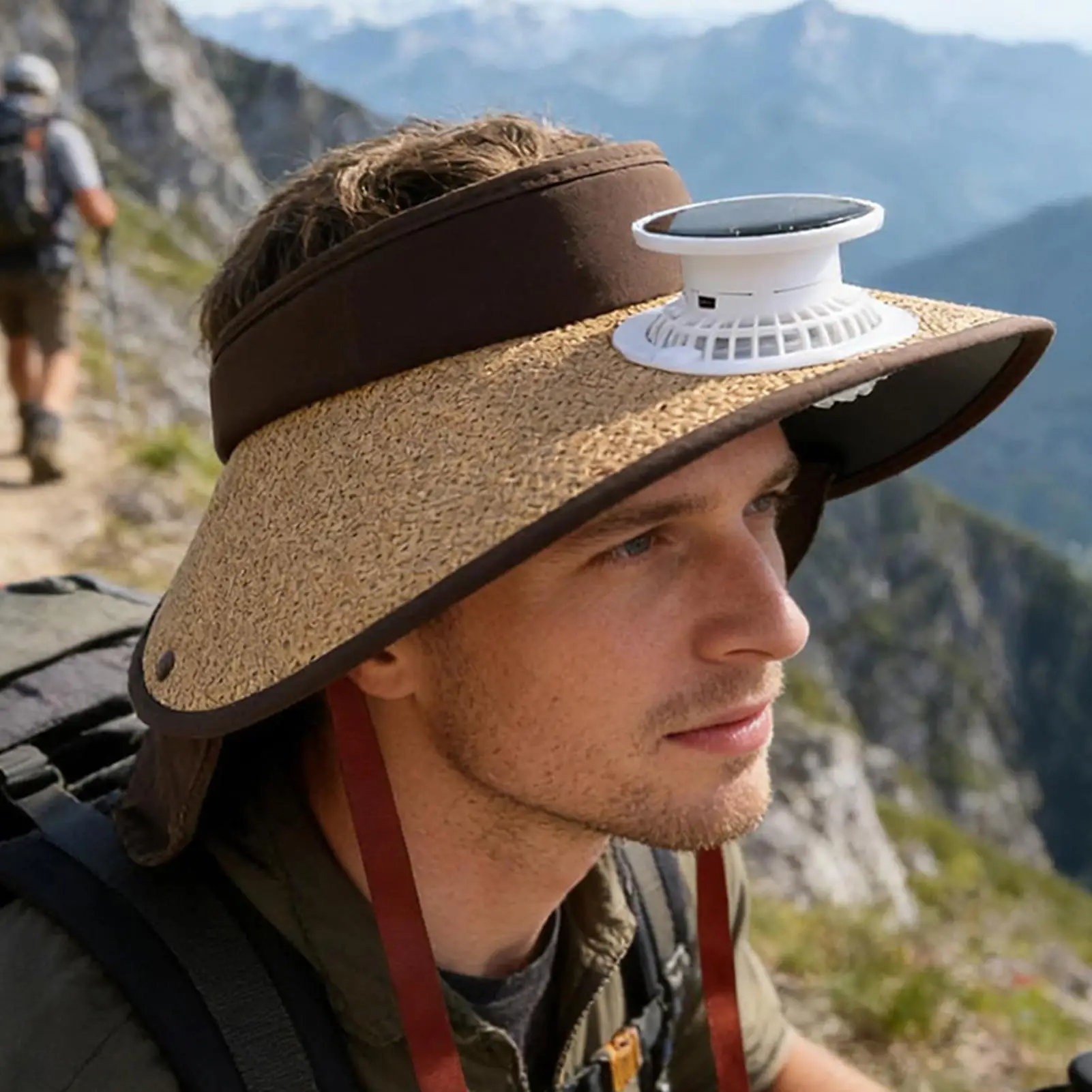

Fan Hat UPF 50 Wide Brim Headwear Solar Powered Sun Hat For Beach Camping Outdoor Picnic Hiking Fishing Walking Festival