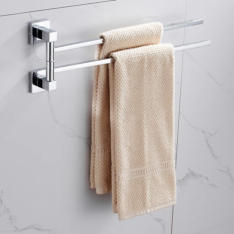 

Stainless Steel 2/4 Swivel Towall Mounted Rotatable Bathroom Accessoriesel Bars Hanger Bathrobe Towel Rack Holder W