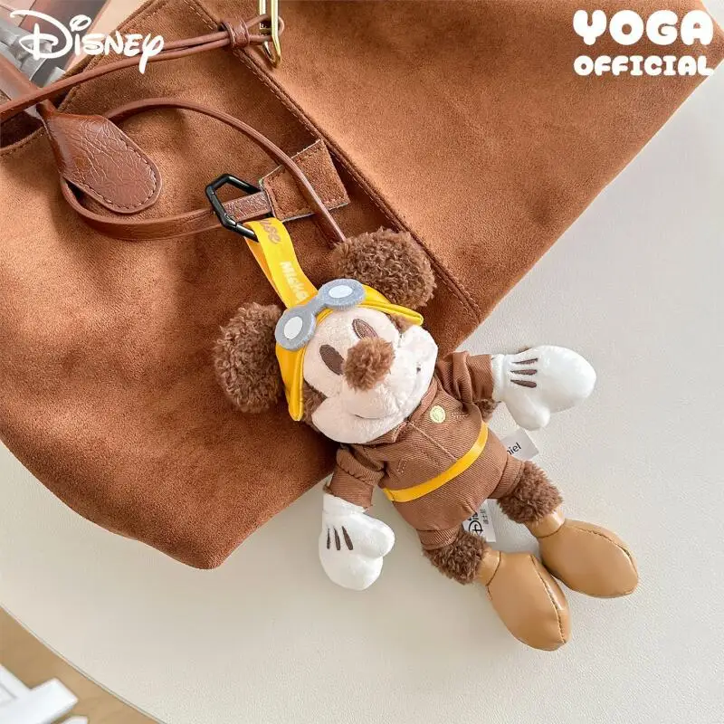 Disney mickey mouse brinquedos de pelúcia kawaii chaveiro criativo dos desenhos animados mochila casal pingente boneca amigos presente aniversário periférico