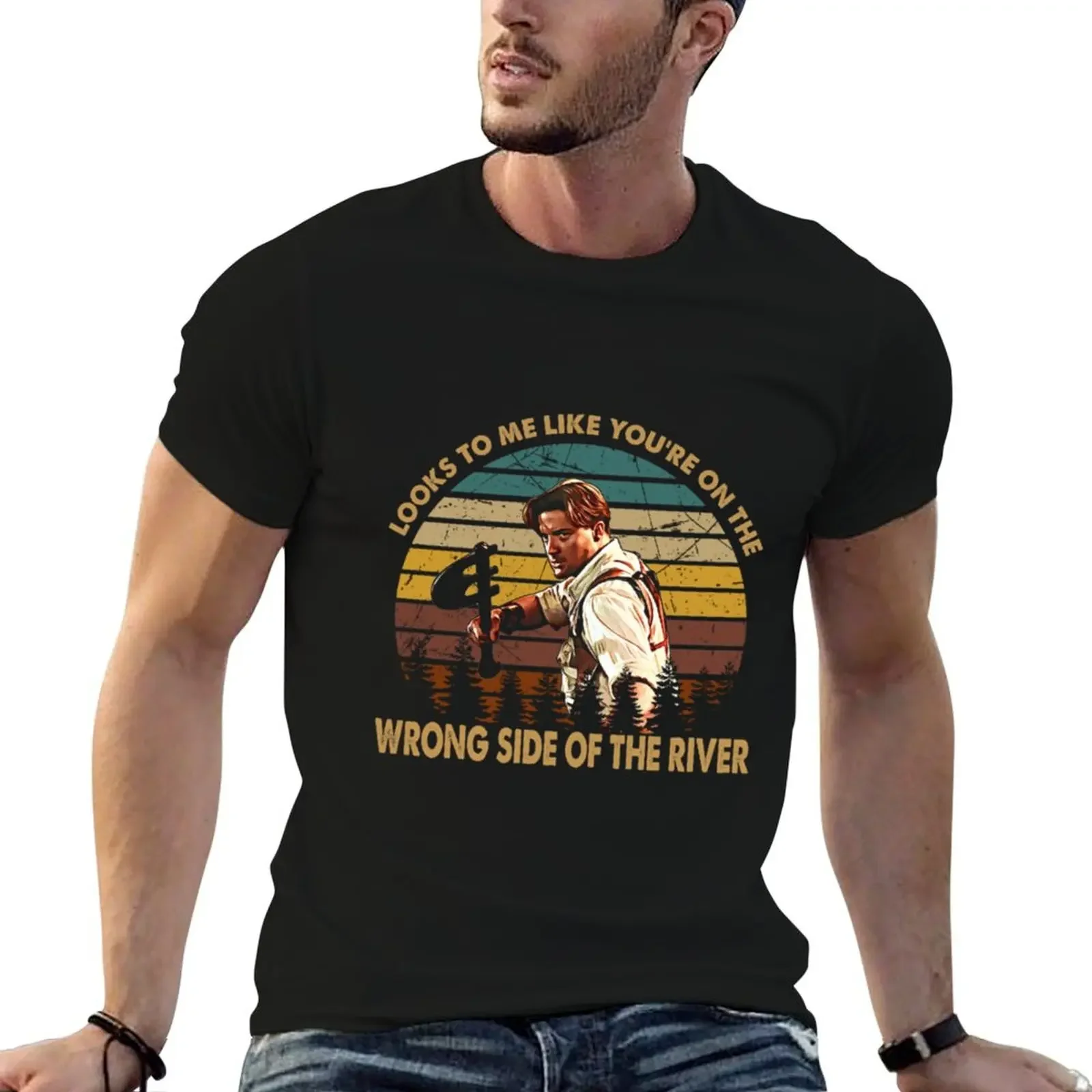 the river The Mummy brendan gift art T-Shirt man clothes summer top T-shirt men