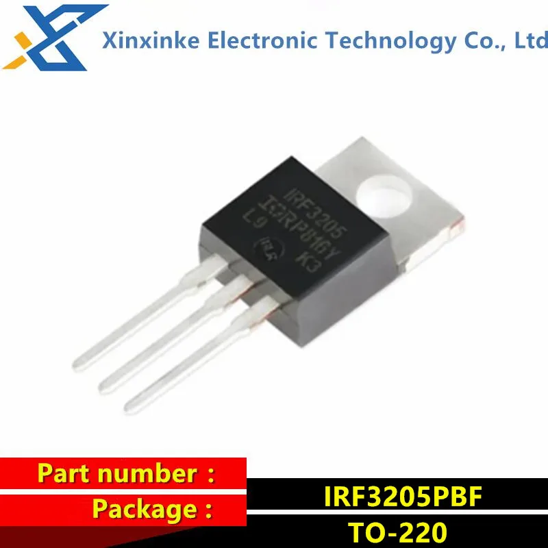 5PCS IRF3205PBF Marking：IRF3205 TO-220 N-channel 55V 110A MOSFET Field Effect Transistor