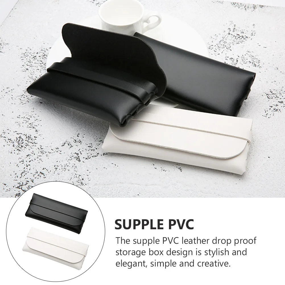 

2pcs Eyeglasses Case Portable Drop-Resistant Storage Box Pvc Spectacles Protector Case Sunglasses Holder For Men Women
