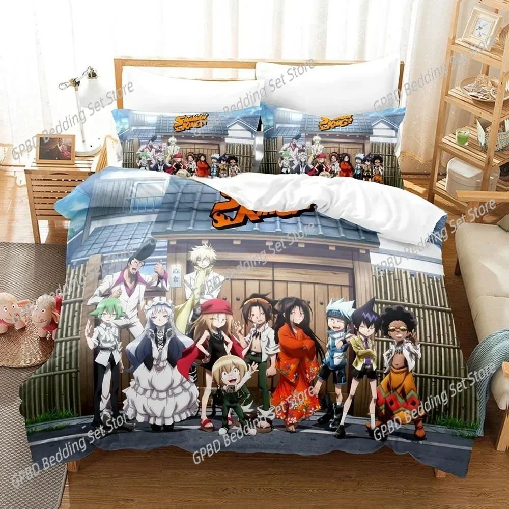 Personality 3D Printing Shaman King Bedding Set Cartoon Anime set Adult Kid Bedroom Duvet cover Sets Home Textiles