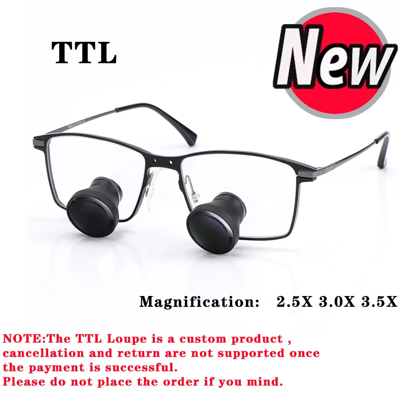 

2.5X 3.0X 3.5X TTL Loupes Binoculars Dental Magnifying Glasses Embedded Loupe Dental Loupes Titanium Alloy Frame