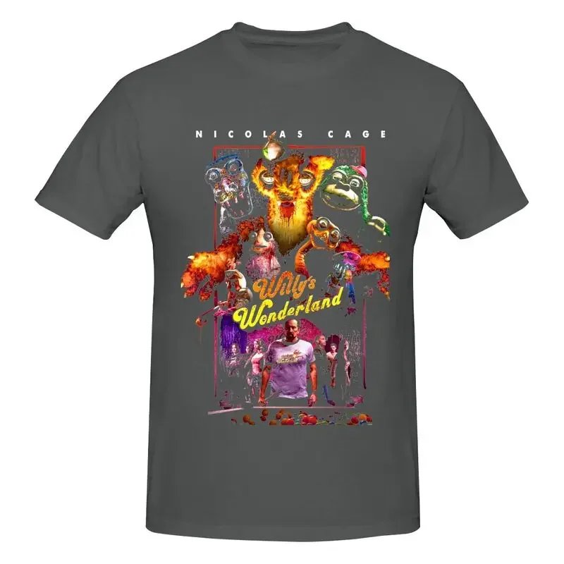 Willys Wonderland 2021 Poster Nicolas Cage Battles Animatronic Robot Shirt T-shirt Tee Soft Best Seller