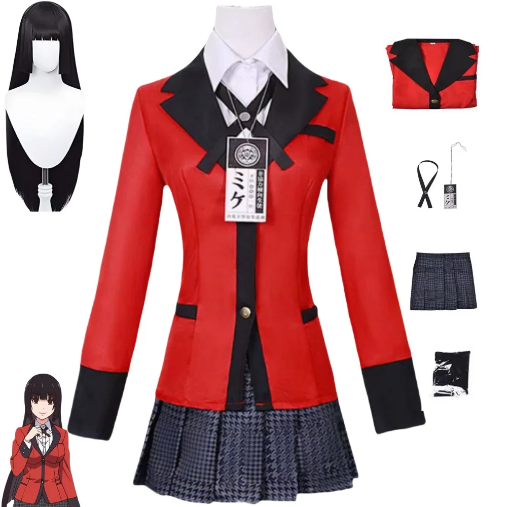 

Jabami Yumeko Cosplay Costumes Anime Compulsive Gambler Halloween Carnival Party Sayaka School Girl Cosplay Skirt