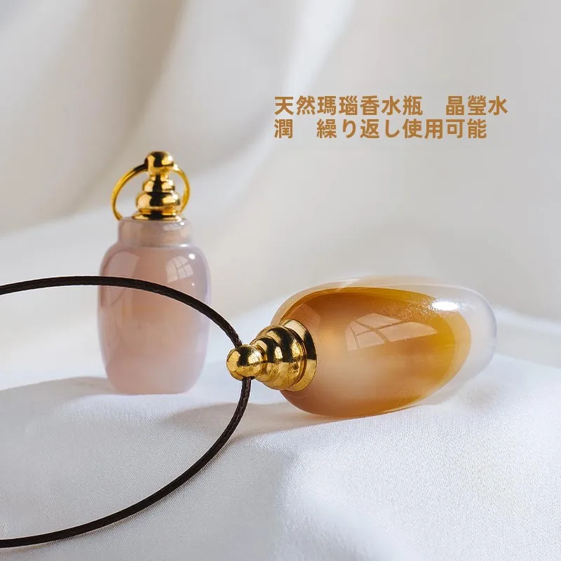 botella-de-perfume-de-cristal-natural-con-forma-de-calabaza-botella-vacia-para-ceniza-de-cabello-y-azafran-colgante-de-Agata-cadena-para-sueter-botella-para-aceite-esencial