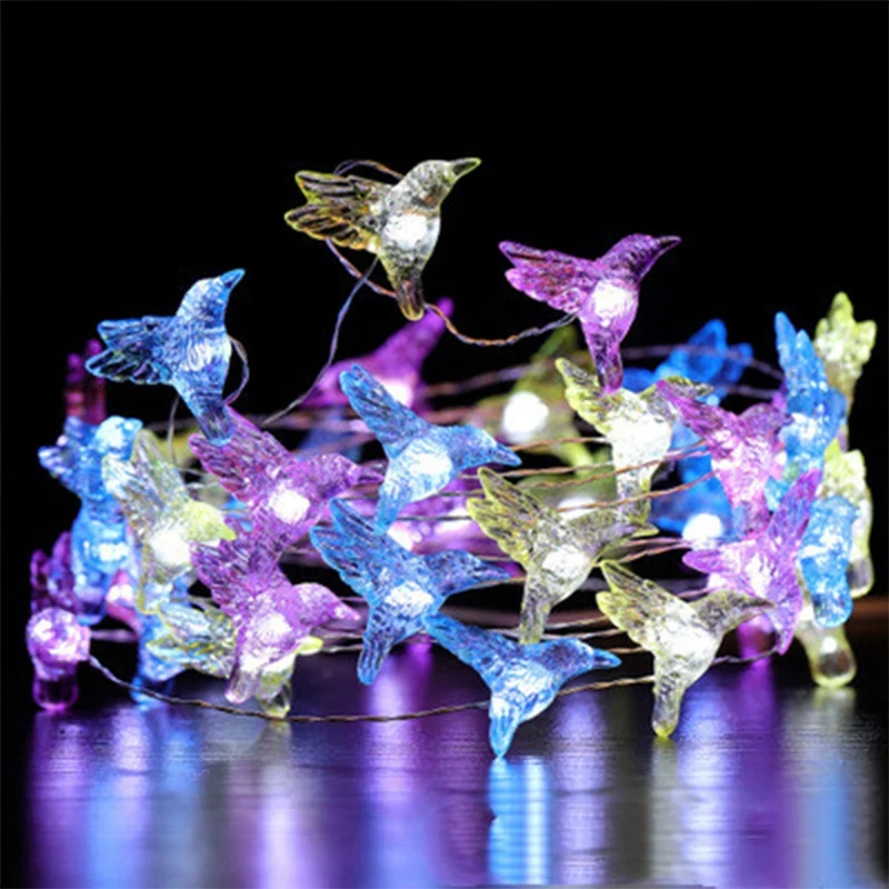 

Bird Decorative String Lights Weatherproof Battery Operated 8 Modes Spring Fairy Lights