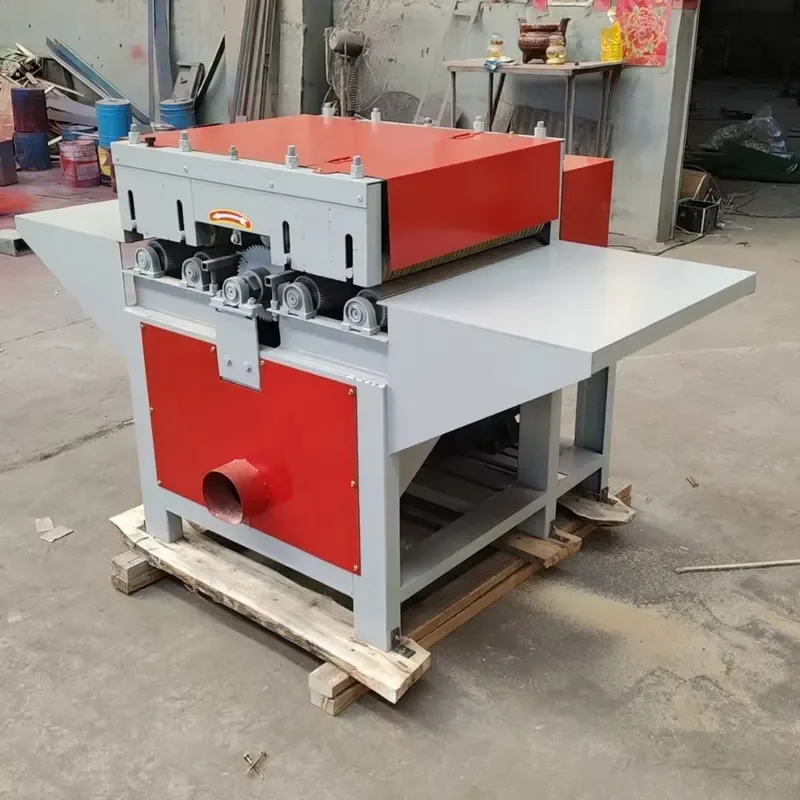 CE Certification Automatic Multi-Blade Rip Saw Machine Square Log Cutting Woodworking Machinery with Blades