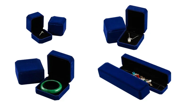 10 Colors Velvet Carrying Case Gift Box For Jewelry Making Ring Necklace Earrings Bracelet Holder Display Packaging Supplies