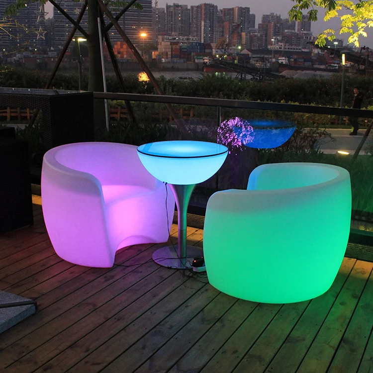 

Modern Design Bar Sofa Chair Outdoor/Color Changing Led Party Living Room Comfortable LED Furniture With New