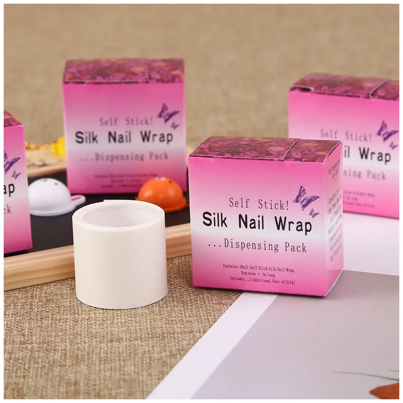1 Roll Nail Repair Fiberglass Bag Self-Adhesive Strong Protection Reinforced Extension White Sticker Damaged Manicure Tool
