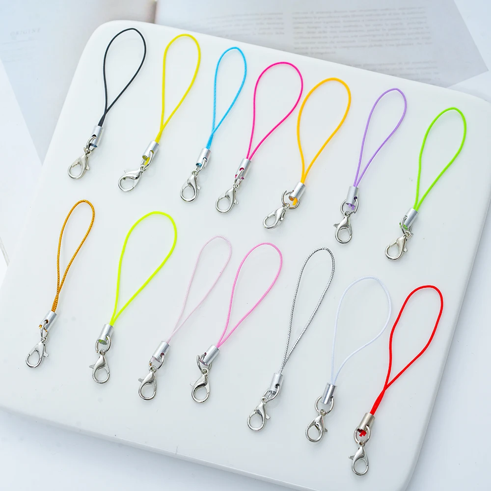 20pcs Lanyard Lariat Cord Lobster Clasp Rope Mobile Strap Cord With Lobster Clasp Keychain Cords For Jewelry Findings