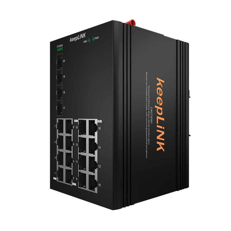 

KeepLiNK Industrial L3 Managed PoE++ Switch, 16xPoE+ & 4xPoE++ Ports, 4x10G SFP+, -40~75°C, DIN-Rail