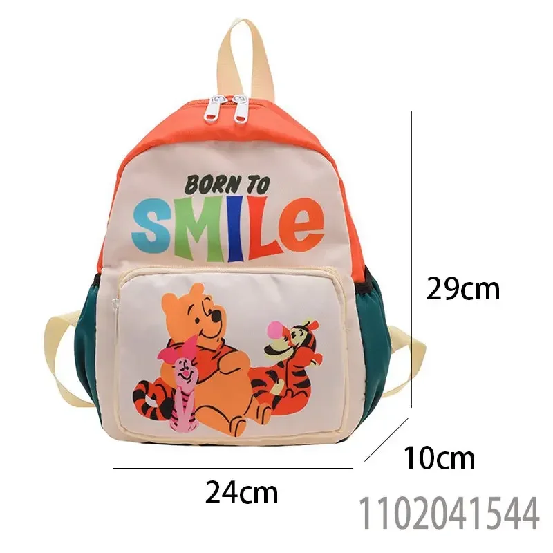 MINISO Toddler Backpack for Girl Kid School Bag Cute Cartoon Tigger Piglet Pooh Kindergarten Student Book Bag Kawaii