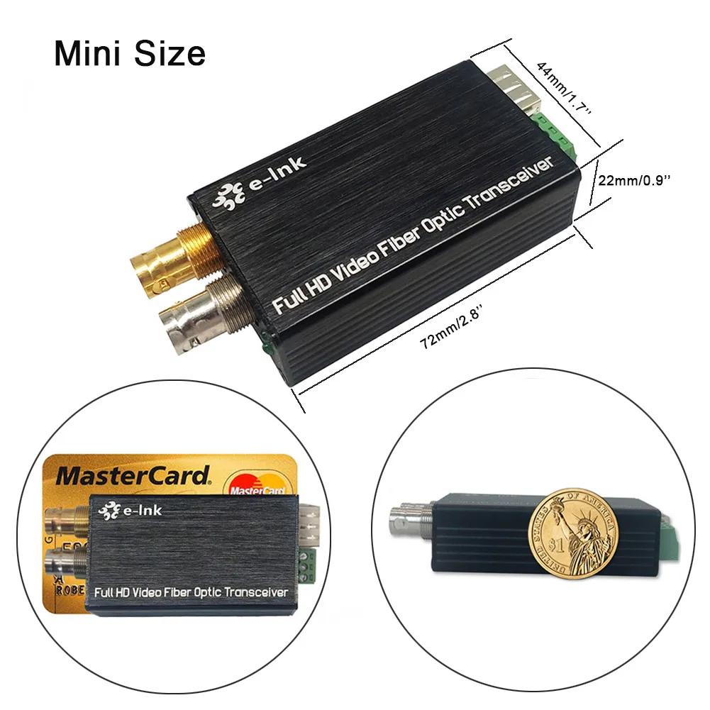 3G SDI Video Fiber Optical Extender with Tally 20KM Mini Type 3G SDI Fiber Converter Including Transmitter Receiver