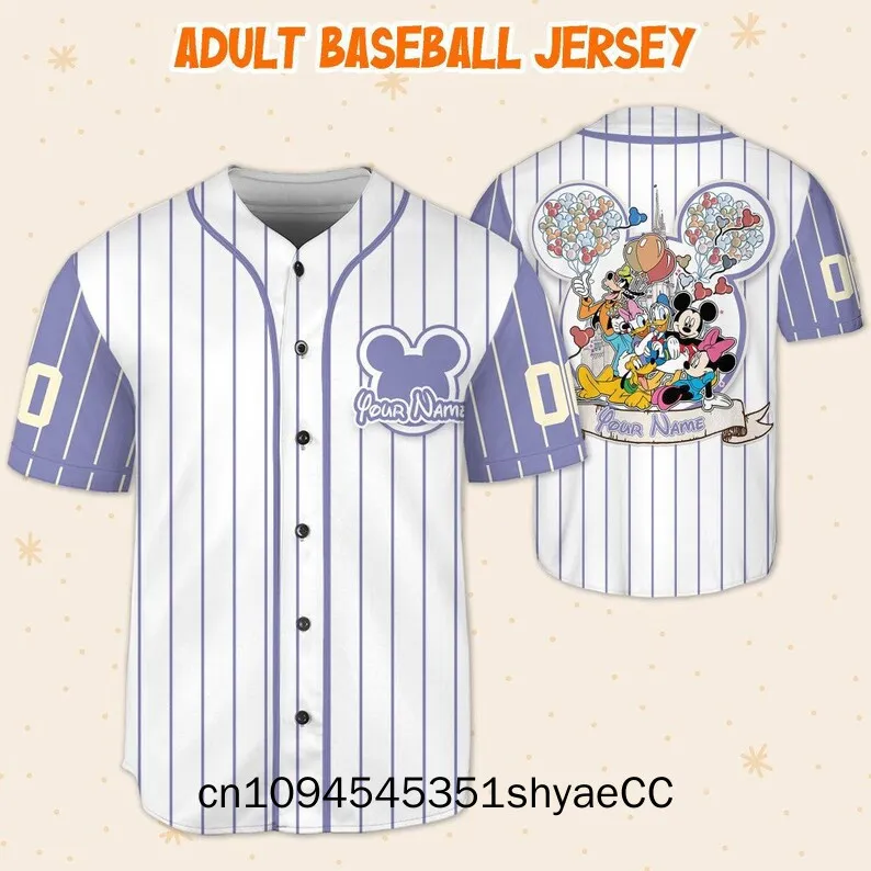 Personalize Disney Trip, Custom Name Disney Kid Adult Toddler Jersey, Mickey and Friends Gift For Baseball Fans, Disneyland Trip