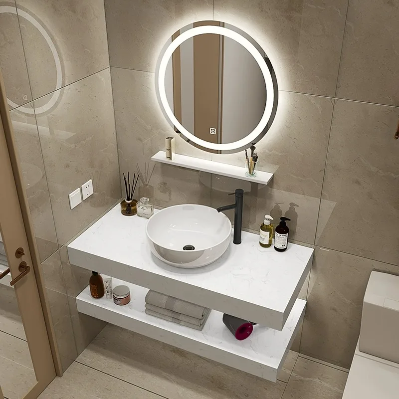 

Round Basin New Chinese Double-layer Waterproof And Moisture-proof Washbasin Bathroom Washbasin Washbasin Basin Bathroom Set